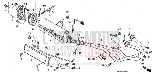 EXHAUST MUFFLER FJS400D8 de 2008